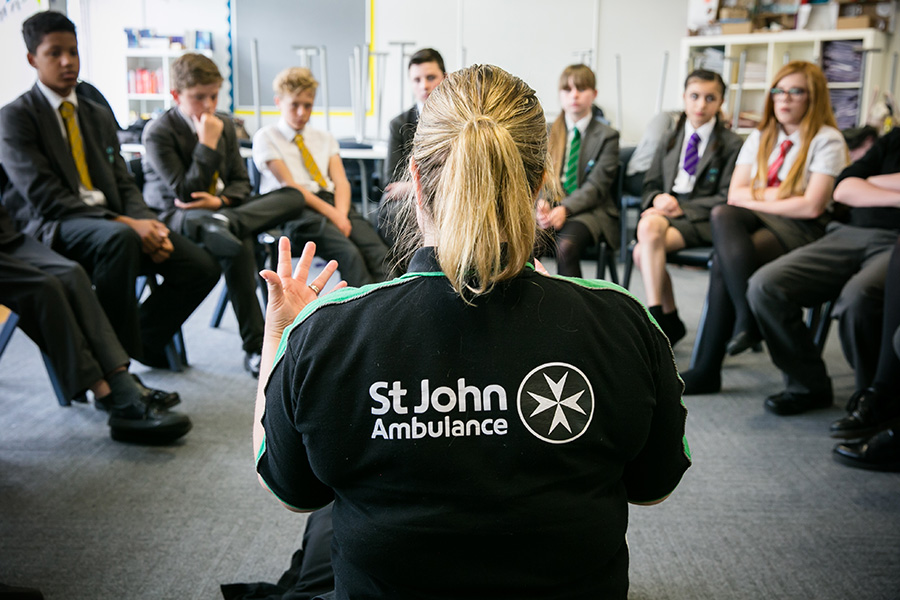 First aid training in a school