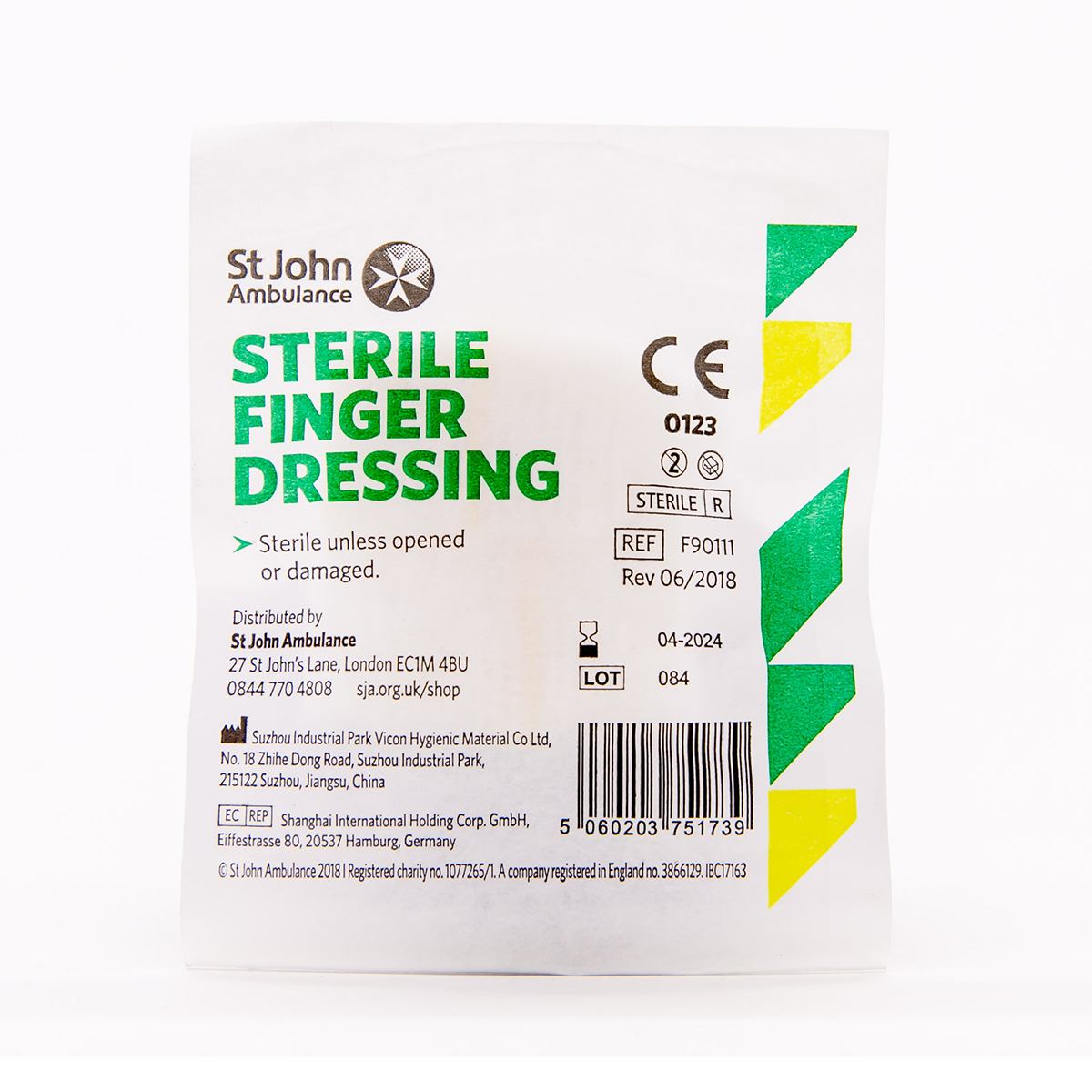 3.5cm x 3.5cm St John Ambulance First Aid Finger Dressing