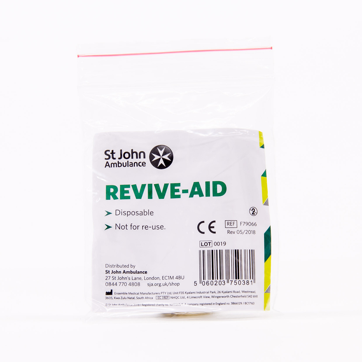 St John Ambulance Revive-Aid Face Shield